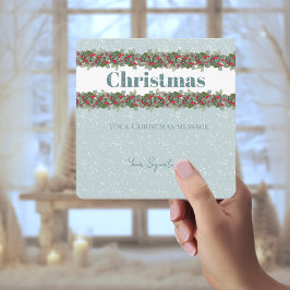 Blue Spruce Window to Winter Holiday Card シーズンカード