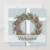 Blue Spruce Window to Winter Invitation シーズンカード (正面)