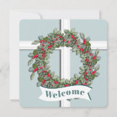 Blue Spruce Window to Winter Invitation シーズンカード (正面)