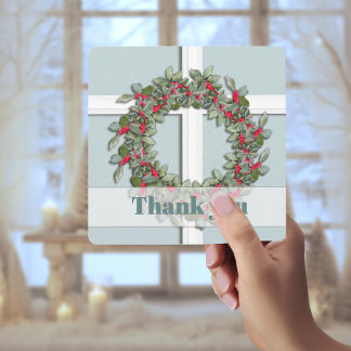 Blue Spruce Window to Winter Thank You シーズンカード