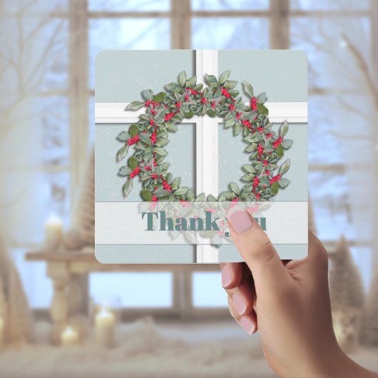 Blue Spruce Window to Winter Thank You シーズンカード