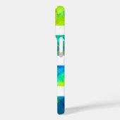 Blue squares watercolor abstract Case-Mate iPhoneケース (裏面 / 左)