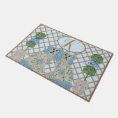  Blue Staffordshire Dogs Ginger Jar Jars Topiary  ドアマット (アングル)