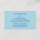 Blue Starビジネスカードテンプレー淡い色のト青 名刺 (裏面)