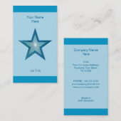 Blue Starビジネスカードブルーストライプ垂直 名刺 (正面/裏面)
