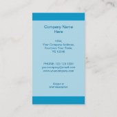 Blue Starビジネスカードブルーストライプ垂直 名刺 (裏面)