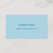 Blue Starビジネスカード側のスター淡い色のブルー 名刺 (裏面)