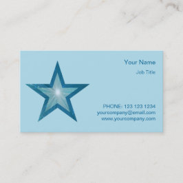 Blue Starビジネスカード側のスター淡い色のブルー 名刺