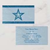 Blue Starビジネ淡い色のス・カード・テンプレート 名刺 (正面/裏面)