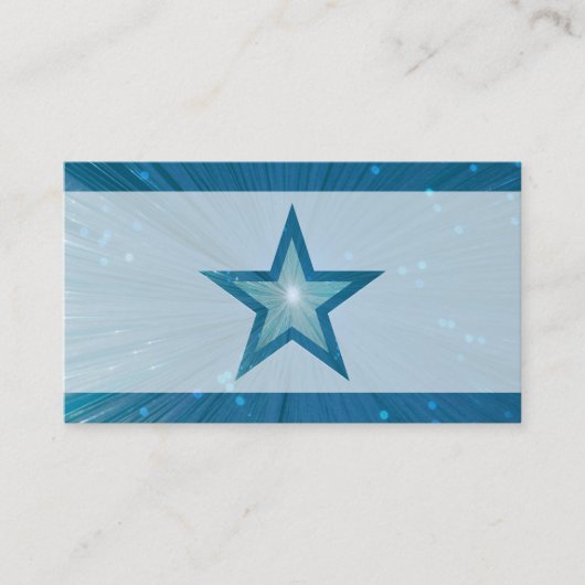 Blue Starビジネ淡い色のス・カード・テンプレート 名刺 (正面)