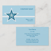 Blue Starホワイトラインの名刺の青淡い色の色 名刺 (正面/裏面)