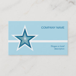 Blue Starホワイトラインの名刺の青淡い色の色 名刺
