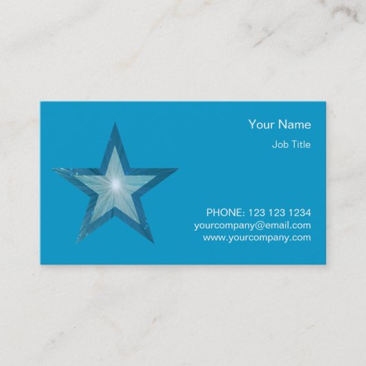 Blue Star名刺のサイドスターブルー 名刺 (正面)