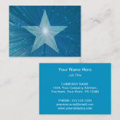 Blue Star名刺テンプレートぽっちゃり 名刺 (正面/裏面)