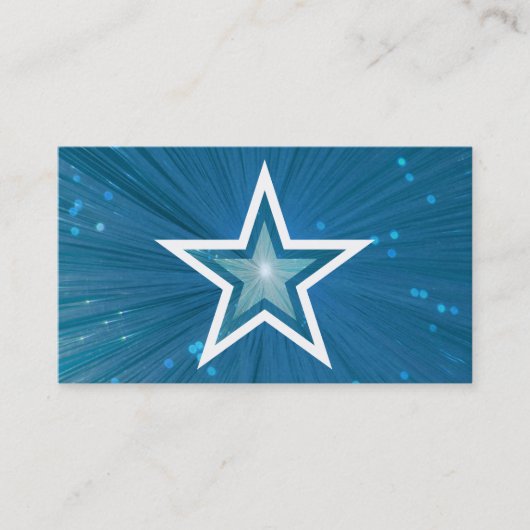 Blue Star名刺テンプレート（白） 名刺 (正面)