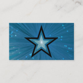 Blue Star名刺テンプレート（黒い背中） 名刺