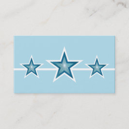 Blue Star 3つ星の名刺の青淡い色の色 名刺