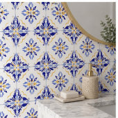 Blue Star Elegant Floral Mosaic Mediterranean タイル