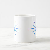 Blue Star Shine Minimalist Mug | Glow Art コーヒーマグカップ (中央)