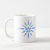 Blue Star Shine Minimalist Mug | Glow Art コーヒーマグカップ (左)