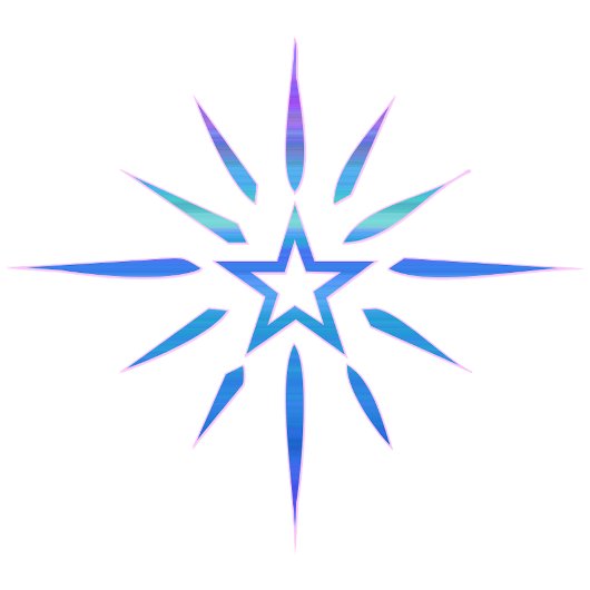 Blue Star Shine Minimalist Mug | Glow Art コーヒーマグカップ