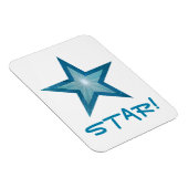 Blue Star 'STAR!'フレキシブル磁石白色 マグネット (右側)