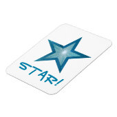 Blue Star 'STAR!'フレキシブル磁石白色 マグネット (左側)