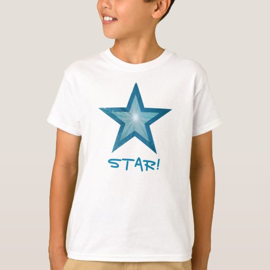 Blue Star 'STAR!'子供のTシャツ Tシャツ (正面)