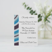 Blue Star Swirlパーティーカード 招待状 (スタンド正面)