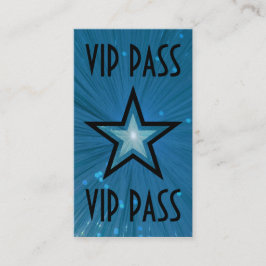 Blue Star 'VIP PASS'名刺ブラックバック 名刺