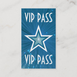 Blue Star 'VIP PASS'名刺ホワイトバック 名刺