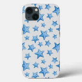 Blue Starfish Summer Beach Nautical Coastal Case-Mate iPhoneケース (裏面)