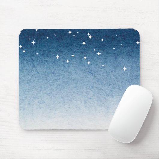 Blue Starry Gradient Mousepad マウスパッド (マウス)