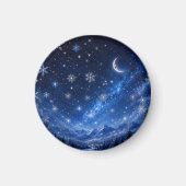 BLUE STARRY NIGHT SKY | セレスティアル冷蔵庫 マグネット (正面)