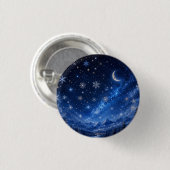 BLUE STARRY NIGHT SKY | CELESTIAL PIN PERSONALIZED 缶バッジ (正面&裏面)