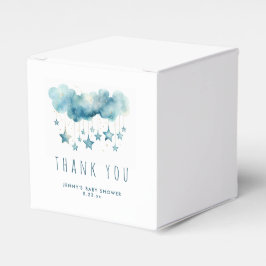 Blue starry sky and fluffy clouds thank you フェイバーボックス