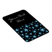 Blue Stars '文字'フレキシブル磁石縦黒 マグネット (右側)