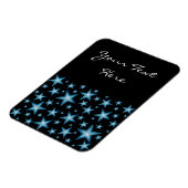 Blue Stars '文字'フレキシブル磁石縦黒 マグネット (左側)