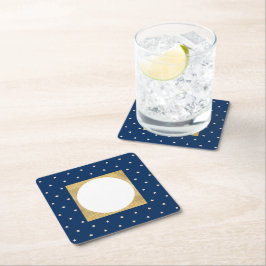 Blue Stars Christmas Party スクエアペーパーコースター