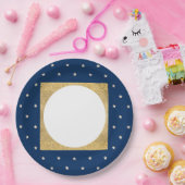 Blue Stars Christmas Party ペーパープレート (パーティー)