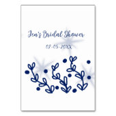 Blue stars leaves royal luxury bridal shower テーブルナンバー (裏面)