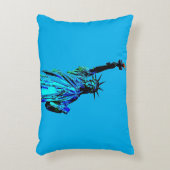 Blue Statue of Lady Liberty アクセントクッション (正面(垂直))