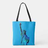 Blue Statue of Lady Liberty トートバッグ (裏面)