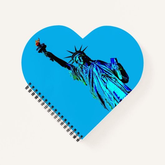 Blue Statue of Lady Liberty ノートブック (正面)
