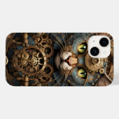 blue steampunk cat AI art Case-Mate iPhone 14ケース Case-Mate iPhoneケース (裏面 (横))