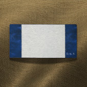 Blue Stitched Leather-Look & Desk Blotter Mat デスクマット