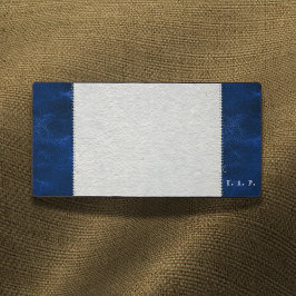 Blue Stitched Leather-Look & Desk Blotter Mat デスクマット