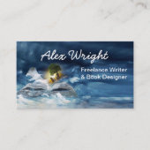 Blue Stormy Night Book & Tree, Writer 名刺 (正面)