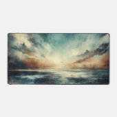 Blue Stormy Seascape Old Photograph デスクマット (正面)