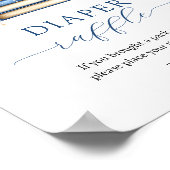 Blue Storybook Baby Show Diaper Raffle Game Poster ポスター (角)